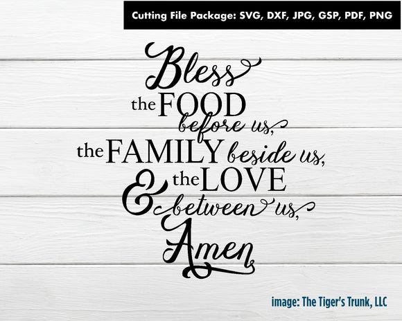 Cutting File Package | Thanksgiving Files | Bless the Food Before Us | Instant Download
