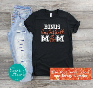 Basketball Shirt | Bonus Basketball Mom | Short-Sleeve Shirt