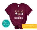 Cheerleading Shirt | Bonus Cheer Mom of a Senior | Class of 2025 | Short-Sleeve Shirt