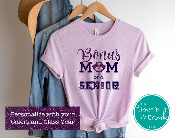 Band Shirt | Color Guard Shirt | Bonus Color Guard Mom of a Senior | Class of 2025 | Short-Sleeve Shirt