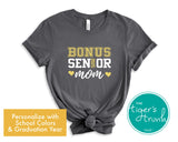 Senior Shirt | Bonus Senior Mom | Class of 2025 | Short-Sleeve Shirt