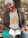 Fall Shirt | Bookish Graphic Tee | Book Pumpkin | Short-Sleeve Shirt