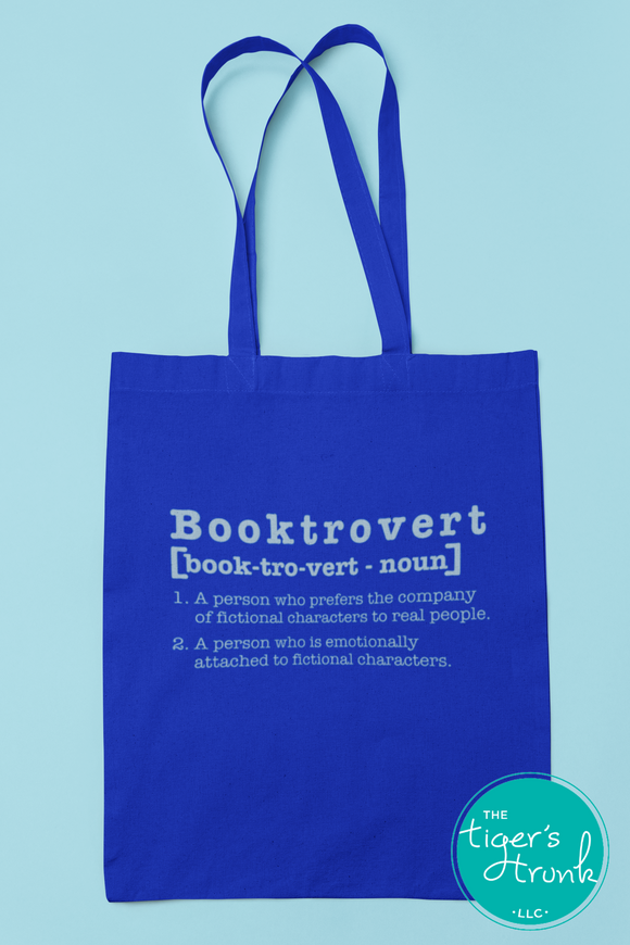 Bookish Bag | Bookish Graphic Tee | Booktrovert | Canvas Tote Bag | Short-Sleeve Shirt