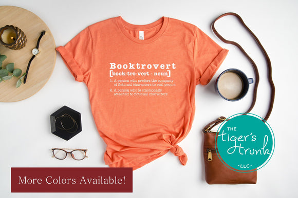 Bookish Bag | Bookish Graphic Tee | Booktrovert | Canvas Tote Bag | Short-Sleeve Shirt