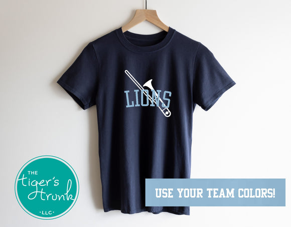 Band Shirt | Mascot Shirt | Brass Section | Trombone | Short-Sleeve Shirt