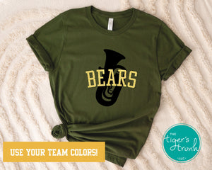 Band Shirt | Mascot Shirt | Brass Section | Tuba | Short-Sleeve Shirt