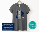 Basketball Shirt | Cheerleading Shirt | Personalized Cheer and Basketball | Short-Sleeve Shirt