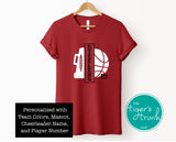 Basketball Shirt | Cheerleading Shirt | Personalized Cheer and Basketball | Short-Sleeve Shirt