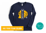 Basketball Shirt | Cheerleading Shirt | Personalized Cheer and Basketball | Long-Sleeve Shirt