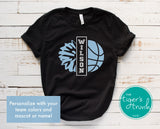 Basketball Shirt | Cheerleading Shirt | Personalized Cheer and Basketball | Short-Sleeve Shirt