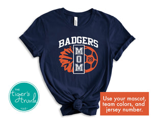 Soccer Shirt | Cheerleading Shirt | Mascot Shirt | Soccer and Cheer Mom | Short-Sleeve Shirt