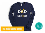 Cheerleading Shirt | Cheer Dad of a Senior | Class of 2024 | Long-Sleeve Shirt