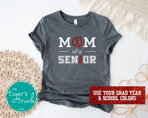 Cheerleading Shirt | Cheer Mom of a Senior | Class of 2024 | Short-Sleeve Shirt