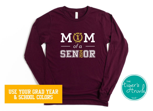 Cheerleading Shirt | Cheer Mom of a Senior | Class of 2024 | Long-Sleeve Shirt