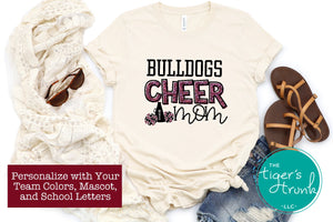 Cheerleading Shirt | Mascot Shirt | School Letter Shirt | Cheer Mom | Short-Sleeve Shirt