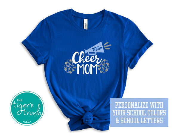 Cheerleading Shirt | School Letters | Cheer Mom | Short-Sleeve Shirt