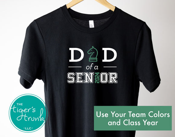 Chess Shirt | Chess Dad of a Senior | Class of 2024 | Short-Sleeve Shirt