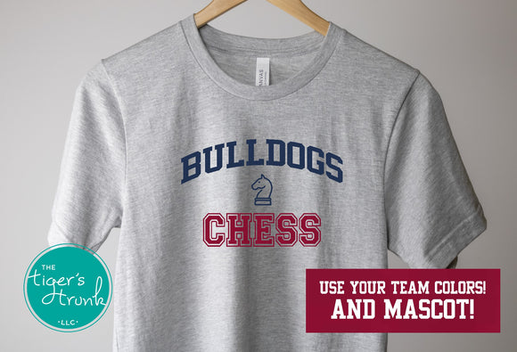 Chess Team Shirt | Mascot Shirt | Chess Team | Short-Sleeve Shirt