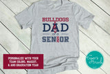 Band Shirt | Mascot Shirt | Dad of a Senior | Class of 2024 | Short-Sleeve Shirt