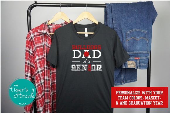 Baseball Shirt | Softball Shirt | Mascot Shirt | Dad of a Senior | Class of 2024 | Short-Sleeve Shirt