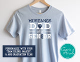 Basketball Shirt | Mascot Shirt | Dad of a Senior | Class of 2024 | Short-Sleeve Shirt