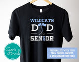 Band Shirt | Color Guard Shirt | Mascot Shirt | Dad of a Senior | Class of 2024 | Short-Sleeve Shirt
