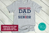 Senior Shirt | Mascot Shirt | Class of 2024 | Dad of a Senior | Short-Sleeve Shirt