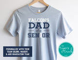 Senior Shirt | Mascot Shirt | Class of 2024 | Dad of a Senior | Short-Sleeve Shirt