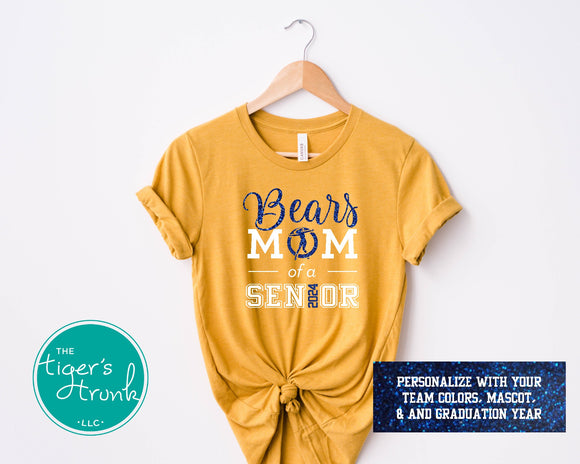 Band Shirt | Dance Shirt | Mascot Shirt | Mom of a Senior | Class of 2024 | Short-Sleeve Shirt