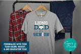 Football Shirt | Mascot Shirt | Dad of a Senior | Class of 2024 | Short-Sleeve Shirt