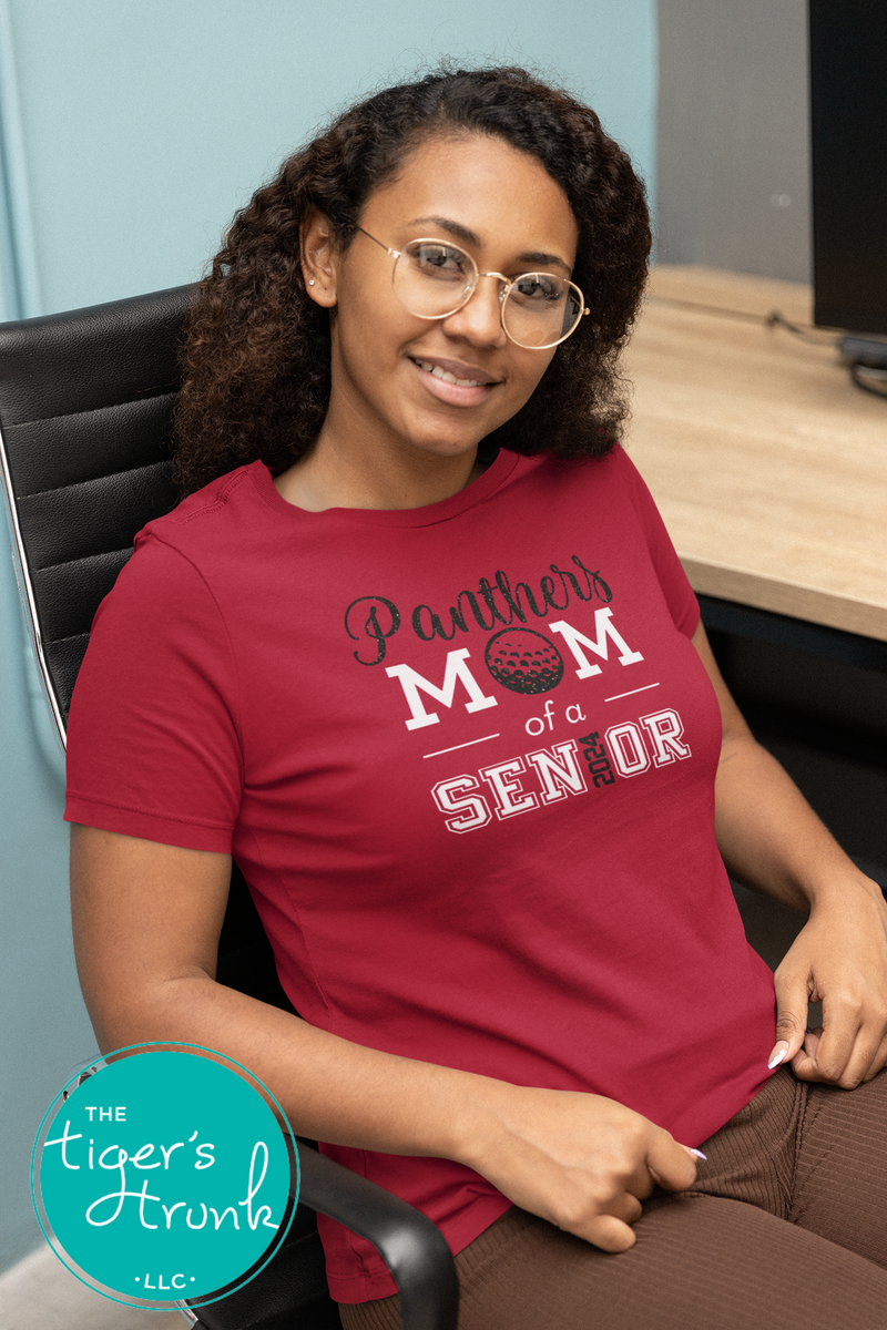 Golf Shirt Mascot Shirt Mom of a Senior Class of 2024 ShortSl