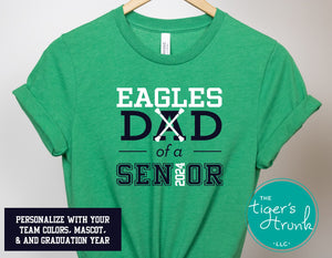 Band Shirt | Majorette Shirt | Mascot Shirt | Dad of a Senior | Class of 2024 | Short-Sleeve Shirt
