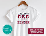 Band Shirt | Majorette Shirt | Mascot Shirt | Dad of a Senior | Class of 2024 | Short-Sleeve Shirt