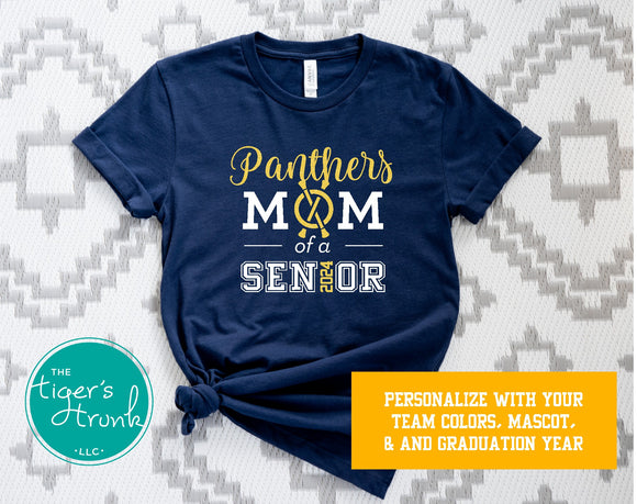 Band Shirt | Majorette Shirt | Mascot Shirt | Mom of a Senior | Class of 2024 | Short-Sleeve Shirt