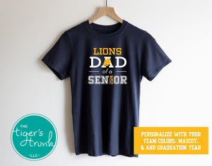 Rugby Shirt | Mascot Shirt | Dad of a Senior | Class of 2024 | Short-Sleeve Shirt