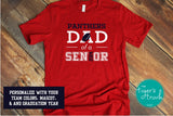 Rugby Shirt | Mascot Shirt | Dad of a Senior | Class of 2024 | Short-Sleeve Shirt