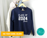 Senior Shirt | Personalized Class of 2024 Shirt | Sweatshirt