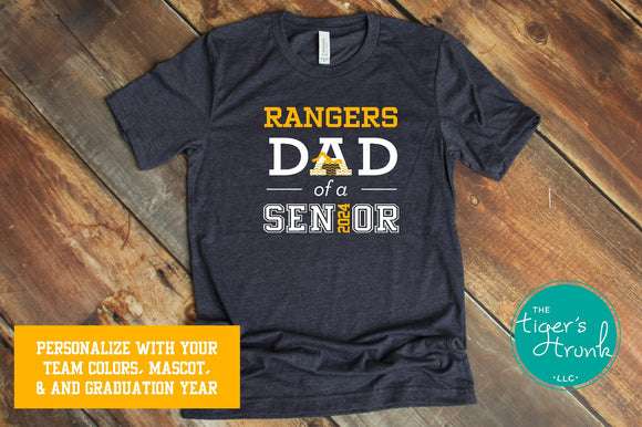 Swim Team Shirt | Mascot Shirt | Dad of a Senior | Class of 2024 | Short-Sleeve Shirt