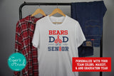 Tennis Shirt | Mascot Shirt | Dad of a Senior | Class of 2024 | Short-Sleeve Shirt