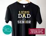 Women's Track and Field Shirt | Mascot Shirt | Cross Country Shirt | Dad of a Senior | Class of 2024 | Short-Sleeve Shirt