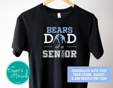 Wrestling Shirt | Mascot Shirt | Dad of a Senior | Class of 2024 | Short-Sleeve Shirt