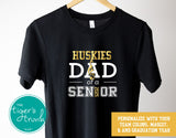 Band Shirt | Mascot Shirt | Dad of a Senior | Class of 2025 | Short-Sleeve Shirt