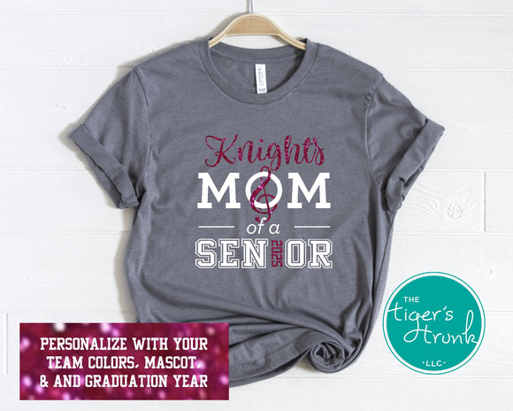 Band Shirt | Mascot Shirt | Mom of a Senior | Class of 2025 | Short-Sleeve Shirt