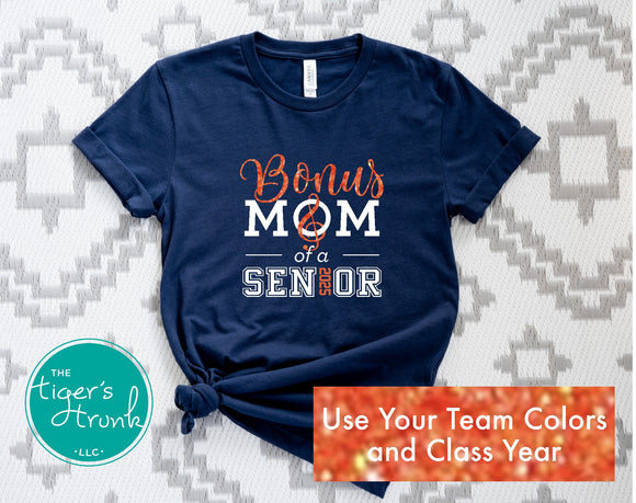 Band Shirt | Bonus Mom of a Senior | Class of 2025 | Short-Sleeve Shirt