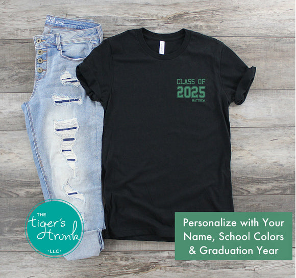 Senior Shirt | Personalized Class of 2025 Shirt | Short-Sleeve Shirt