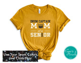Band Shirt | Drum Captain Mom of a Senior | Snare Drum | Class of 2025 | Short-Sleeve Shirt