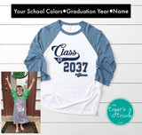 Back to School Shirt | End of the School Year Shirt | Grow With Me Shirt | Graduation Year | Preschool to Senior | 3/4-Sleeve Raglan Shirt