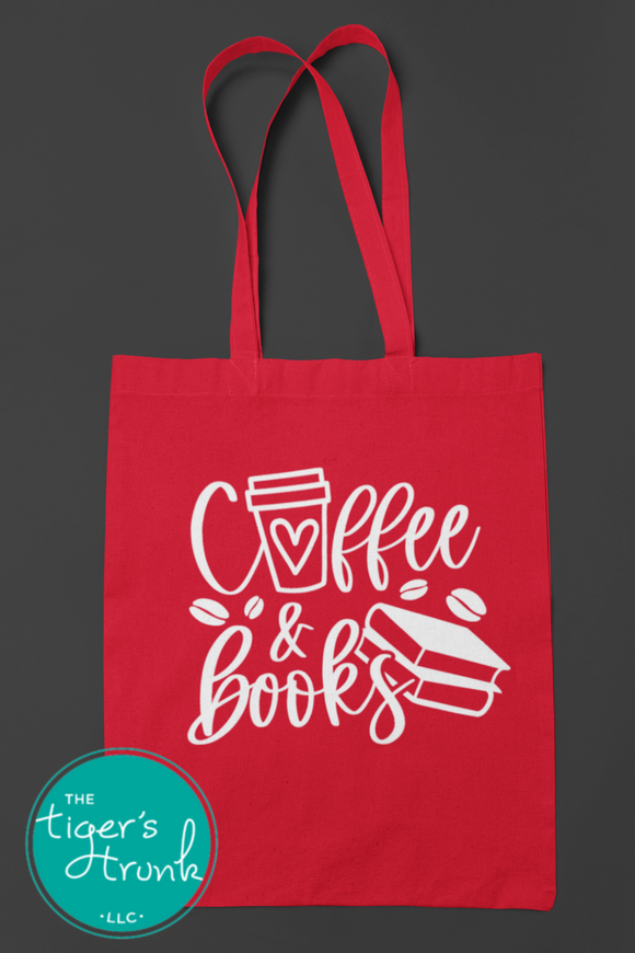 Bookish Graphic Tee | Bookish Bag | Coffee and Books | Short-Sleeve Shirt | Canvas Tote Bag