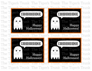 Halloween Treat Cards | Cookie Ghost Cards | Instant Download | Printable Cards
