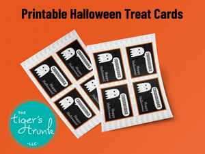 Halloween Treat Cards | Cookie Ghost Cards | Instant Download | Printable Cards